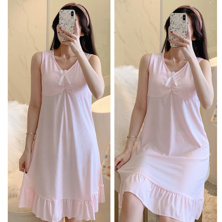 WJ1522 Daster Sling Dress Baju Tidur Import Piyama Wanita