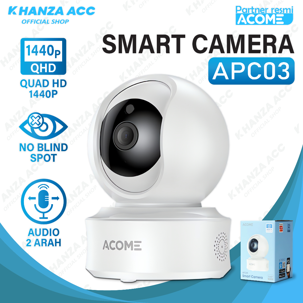 KHANZAACC ACOME APC03 Smart CCTV IP Camera Indoor QHD 1440P