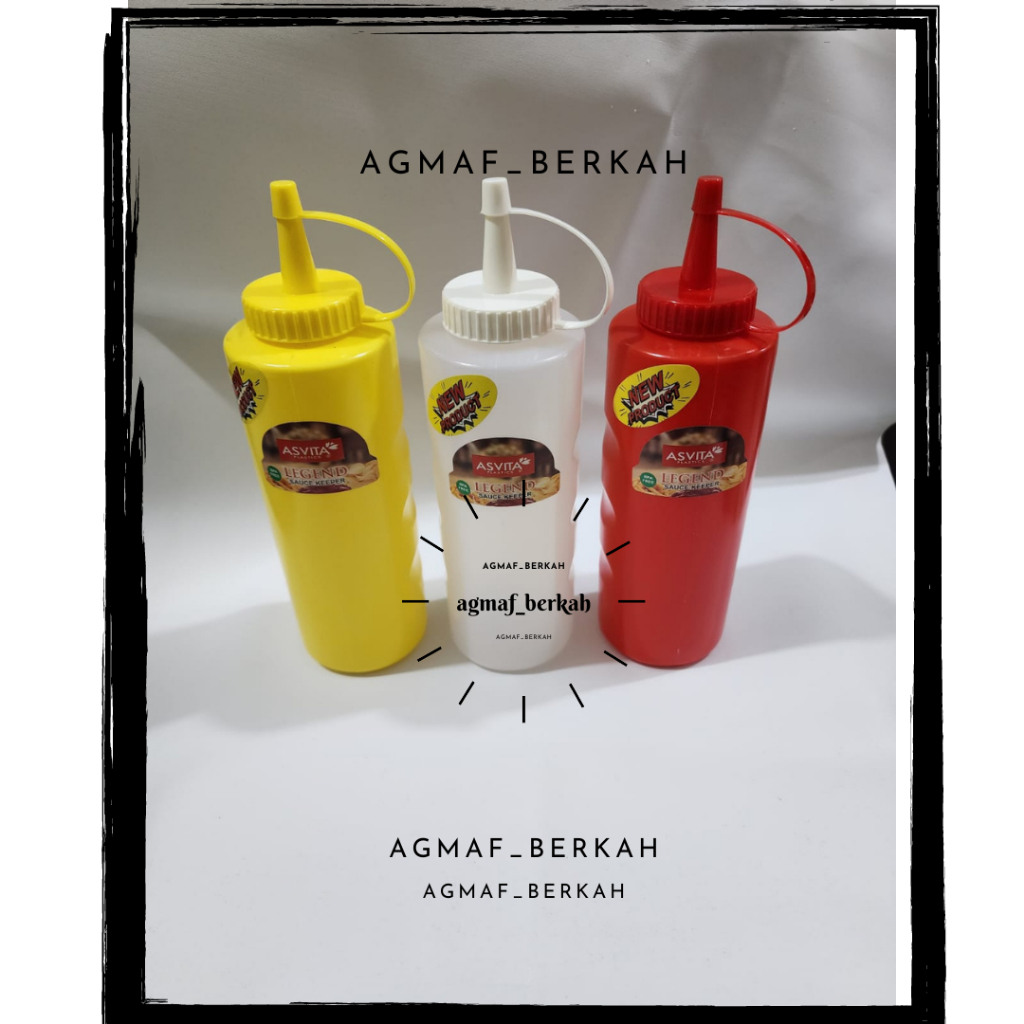 Botol kecap plastik/botol saus kecap / botol saos sambel 525 ml Legend Asvita