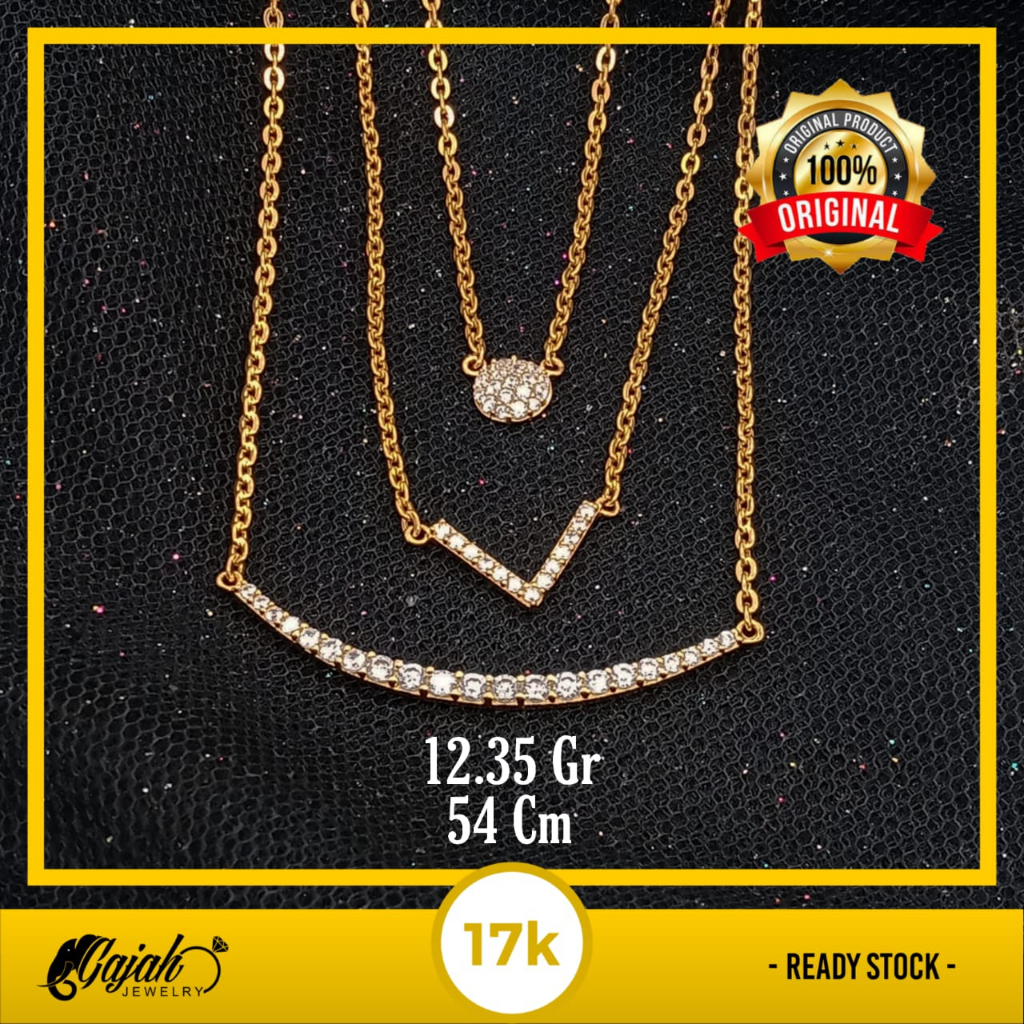 Kalung Emas Panjang 17K - 12.35 Gr Kadar 750 - 4675