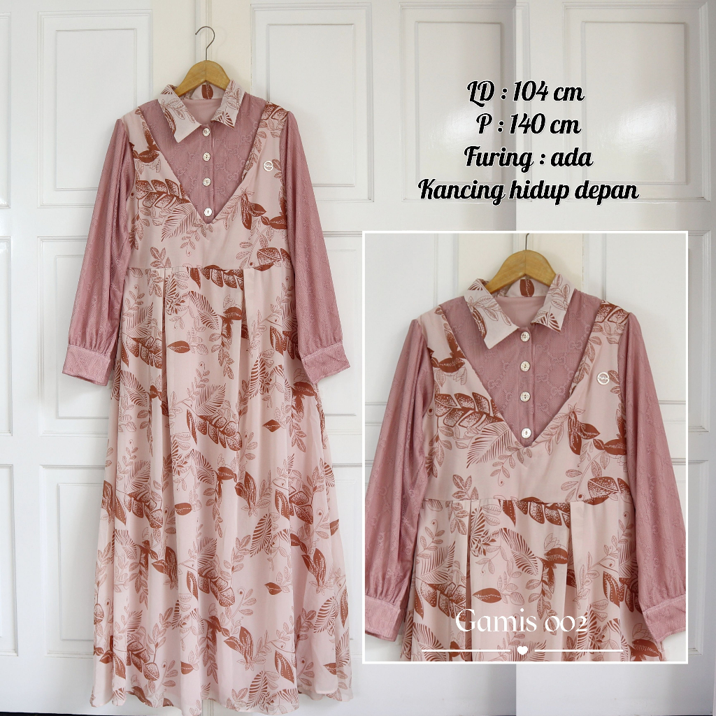 IZANY Gamis Monscrape Kancing