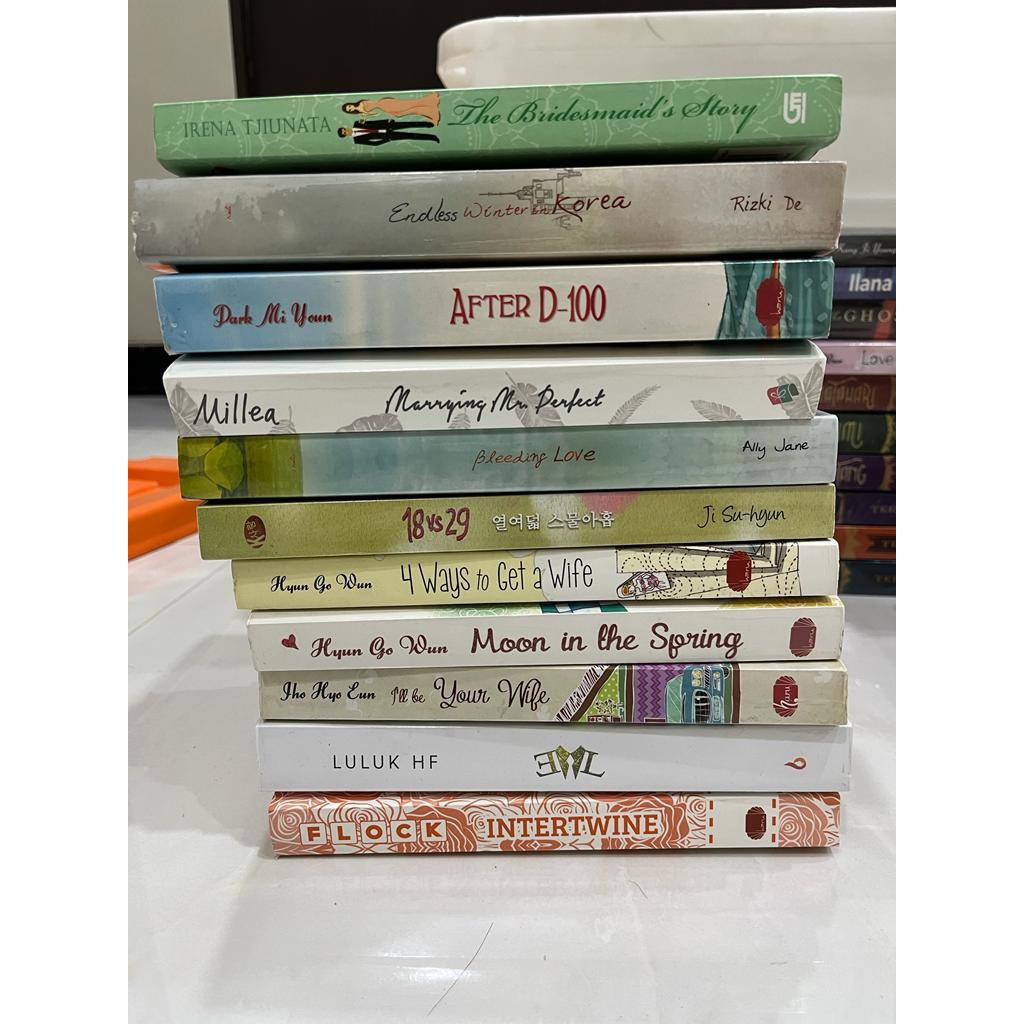 Obral Novel Bekas/Preloved After D-100, Endless Winter in korea, 4 ways to Get a Wife, Marrying Mr P