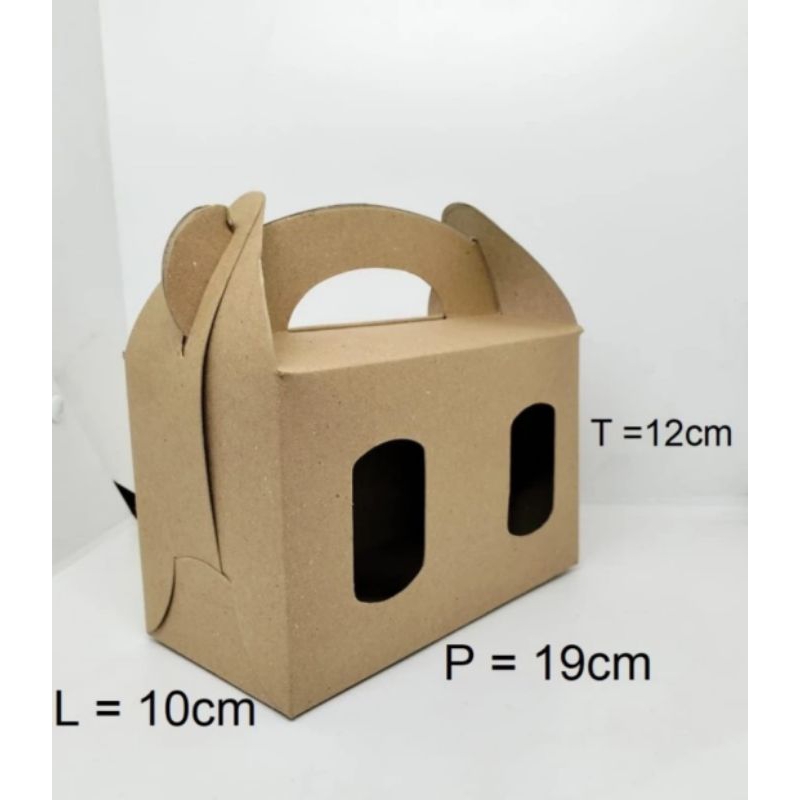 

10pcs GABLE BOX KRAFT 19x10x12cm