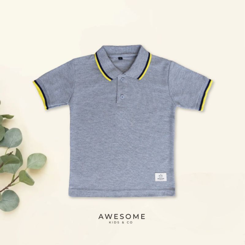 KAOS POLO STRIPE BY AWESOME