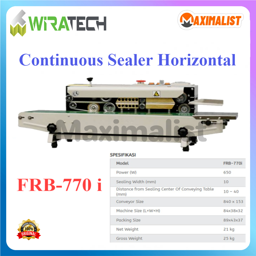 WIRATECH FRB-770I FRB-770II FRB-770III Paint Continuous Sealer / FRB770I FRB770II FRB770III Continuo