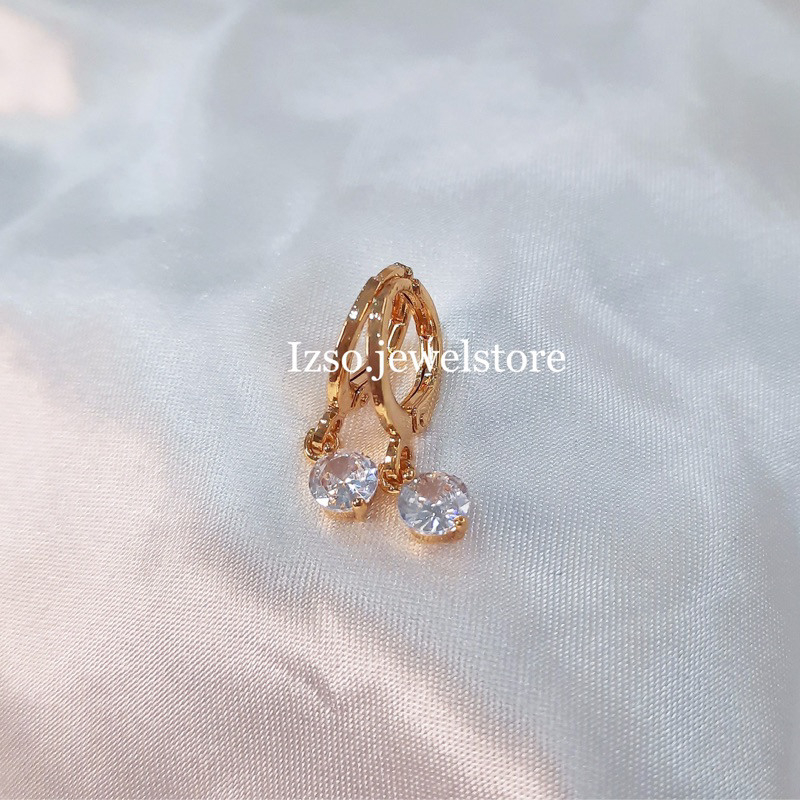 IZSO Anting Nelly Anting Cubic Zircon Crystal Simple Earring