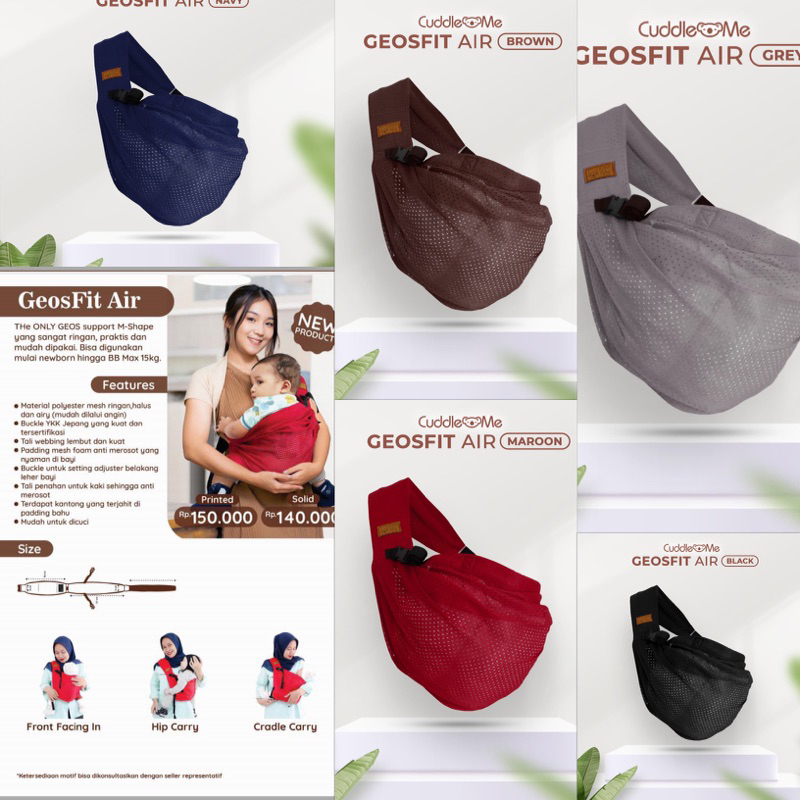 GEOSFIT AIR CUDDLEME GENDONGAN SAMPING SIMPEL BUAT BAYI BARU LAHIR