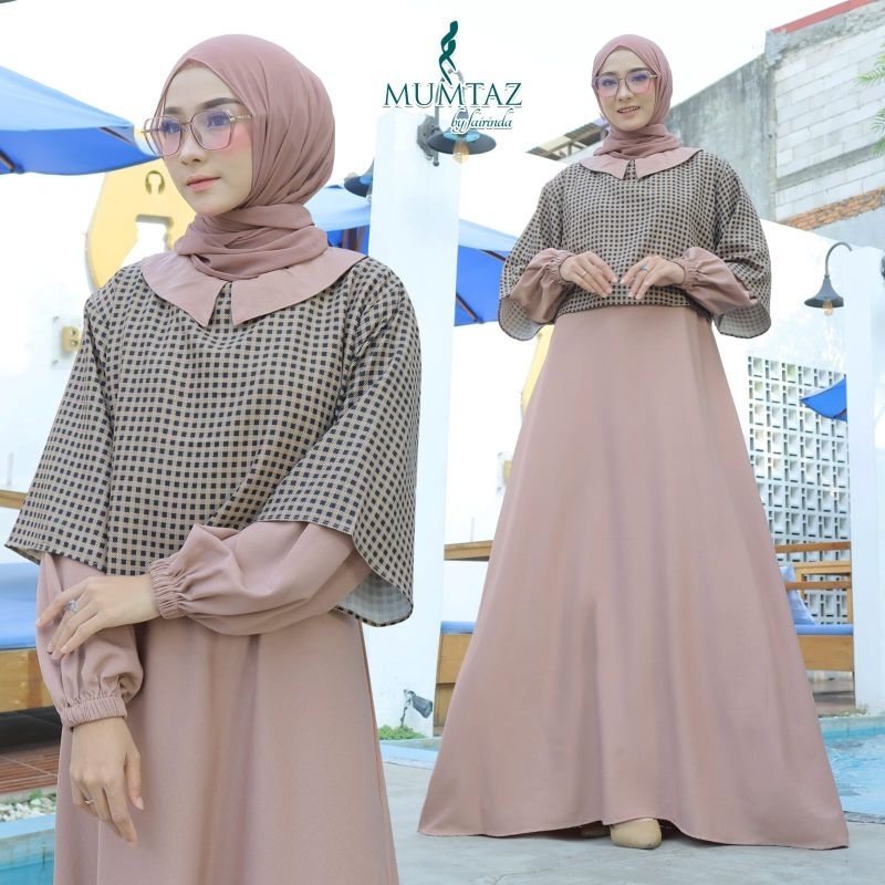 Gamis NAJWA YASMIN mumtaz VEST EXCLUSIVE outfit style remaja terbaru masa kini