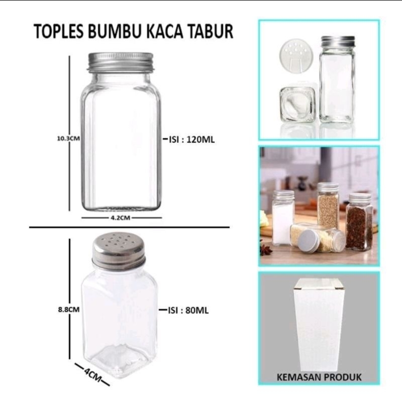 TEMPAT BOTOL KACA / TEMPAT ANEKA BUMBU DAPUR BAHAN KACA