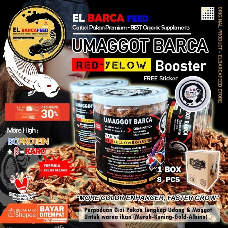 Umaggot BARCA Udang+Maggot Red Yellow booster 80 Gram