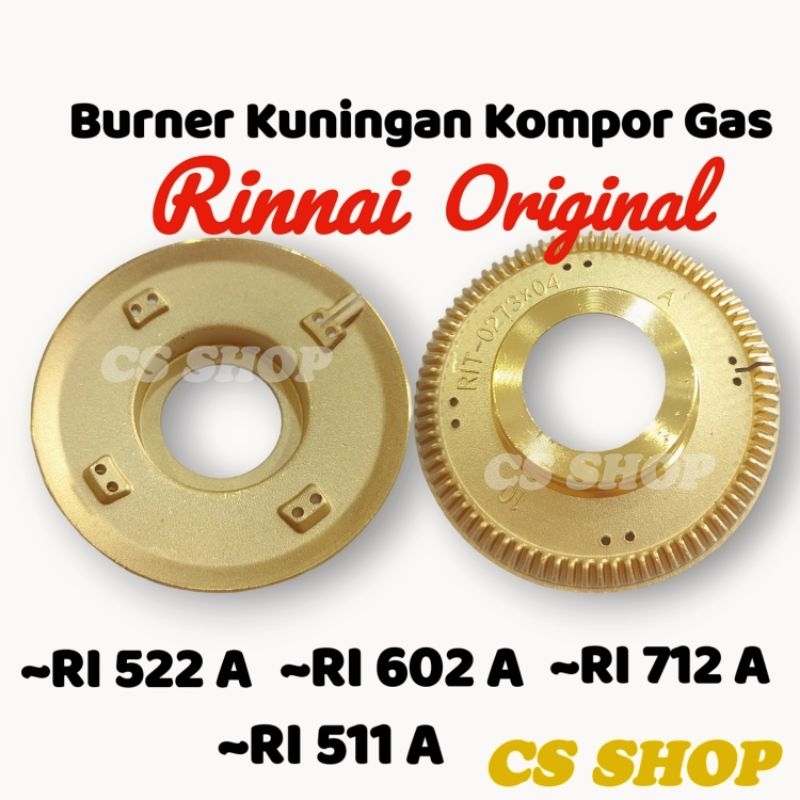 BURNER KOMPOR GAS RINNAI  ORIGINAL RI 712 A,RI 602 AG,RI 522 A/KUNINGAN KOMPOR GAS RINNAI  ORIGINAL 8,5CM