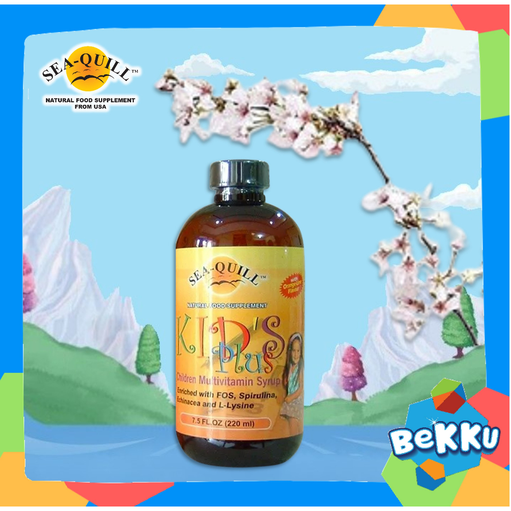 Sea Quill Kids Plus Multivitamin Syrup Isi 220ml - Sea-Quill Vitamin Anak - Penuhi Gizi Anak - BeKKu