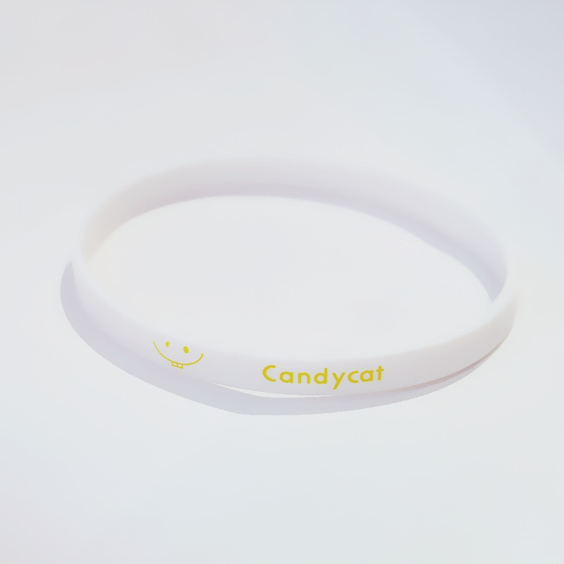 Gelang Karet Silikon Candycat Warna Hitam &amp; Putih Untuk Pria Dan Wanita - Bracelet Silikon