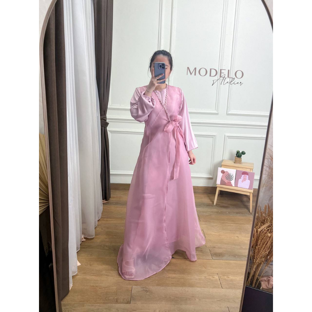 Vania Dress + Long Outer Set | Gamis Kondangan / Gamis Mewah / Gamis Murah / Gamis Cantik / Dress Ca