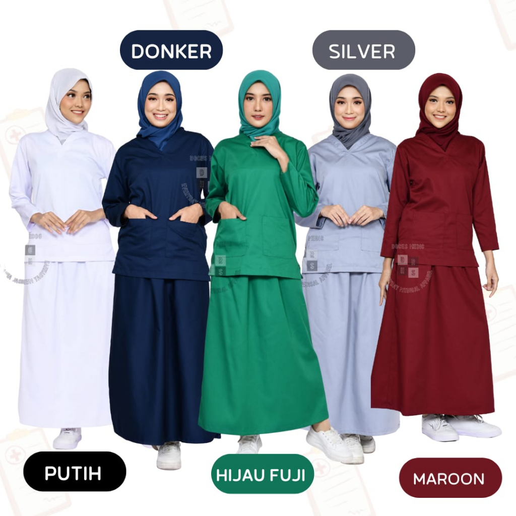 Baju OK ROK DRILL / Baju Jaga / Scrub Medis ROK [READY STOCK] DOCHS MEDIC