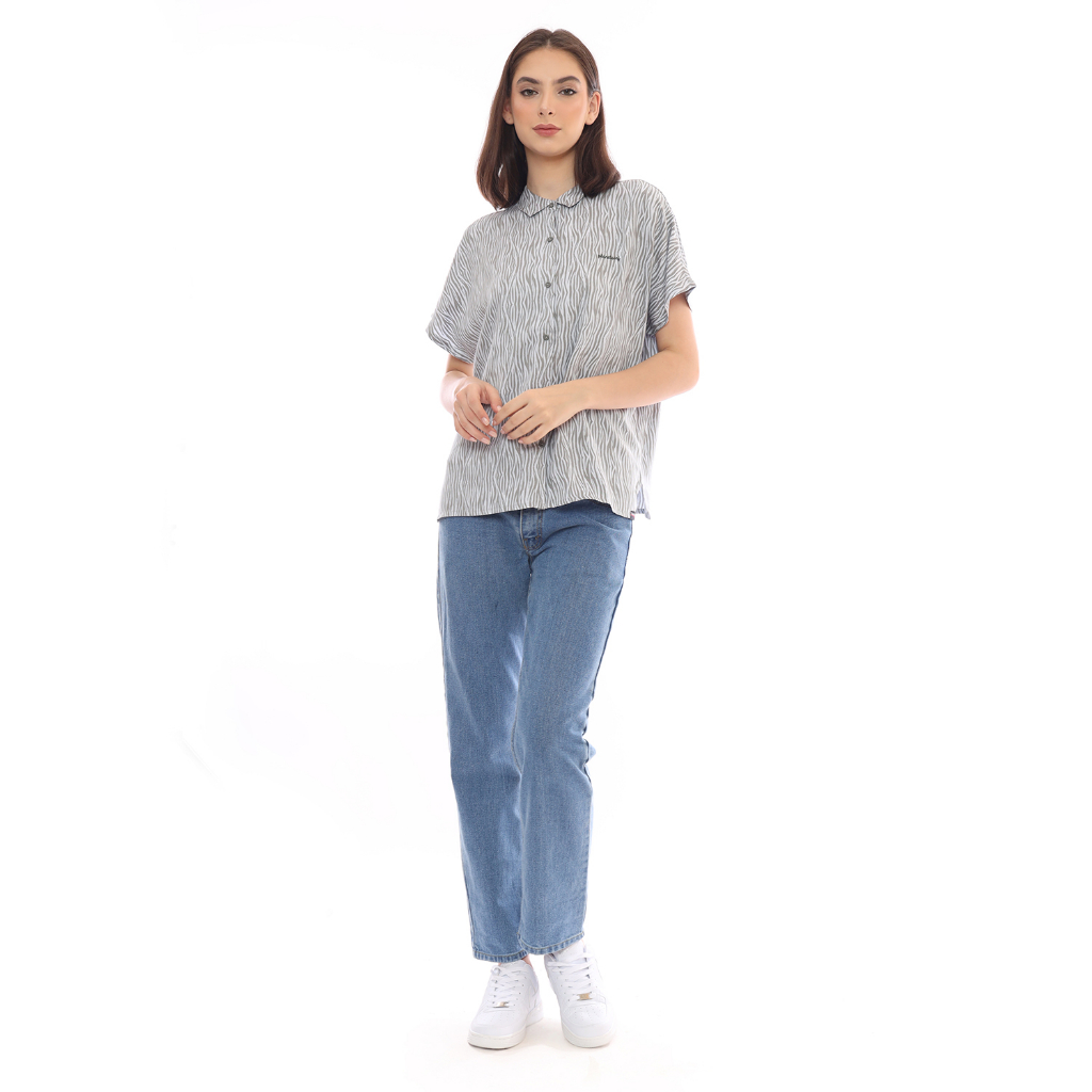 Planet Surf Clothing Kemeja Lengan Pendek Wanita Kinan Shirt New 223K Planet Surf