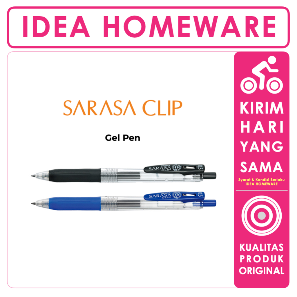 

Pulpen / Pen / Ballpoint SARASA CLIP 0.5 0.7 1.0 BLACK BLUE Original Japan