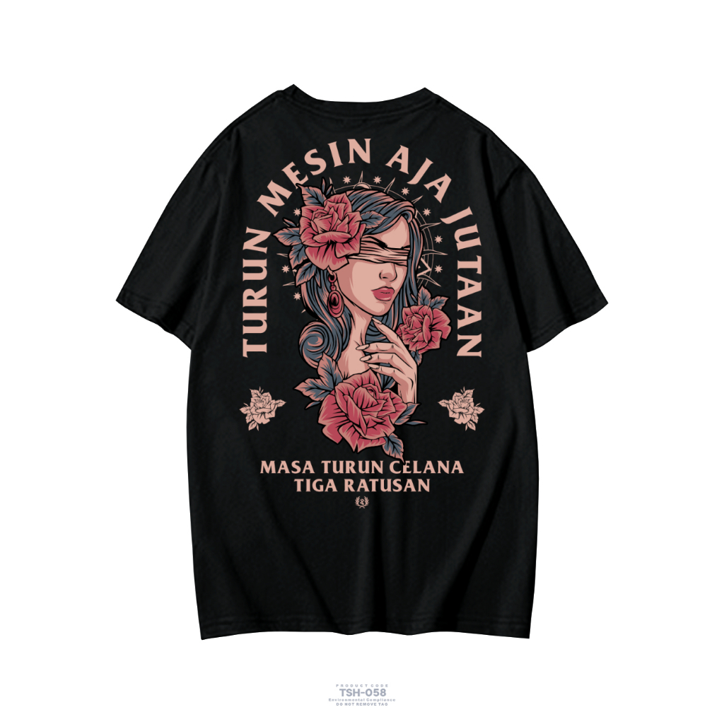 KAOS SATANIC TURUN MESIN AJA JUTAAN MASA TURUN CELANA TIGA RATUSAN KAOS PAKAIAN PRIA TERBARU