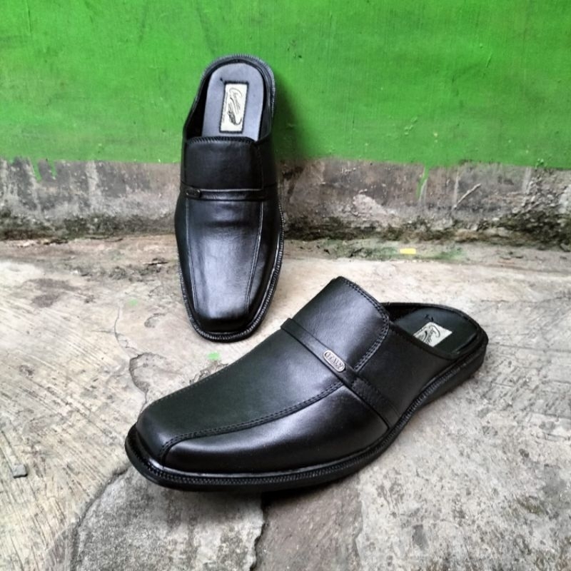 Selop kulit asli ,sepatu sandal kulit asli slip-on kulit asli