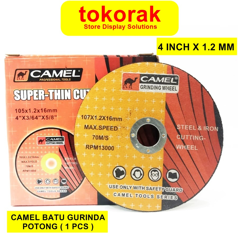 CAMEL BATU GURINDA POTONG 4 INCH GERINDA 4&quot; CUTTING WHEEL 4INCH X 1.2 PER PCS