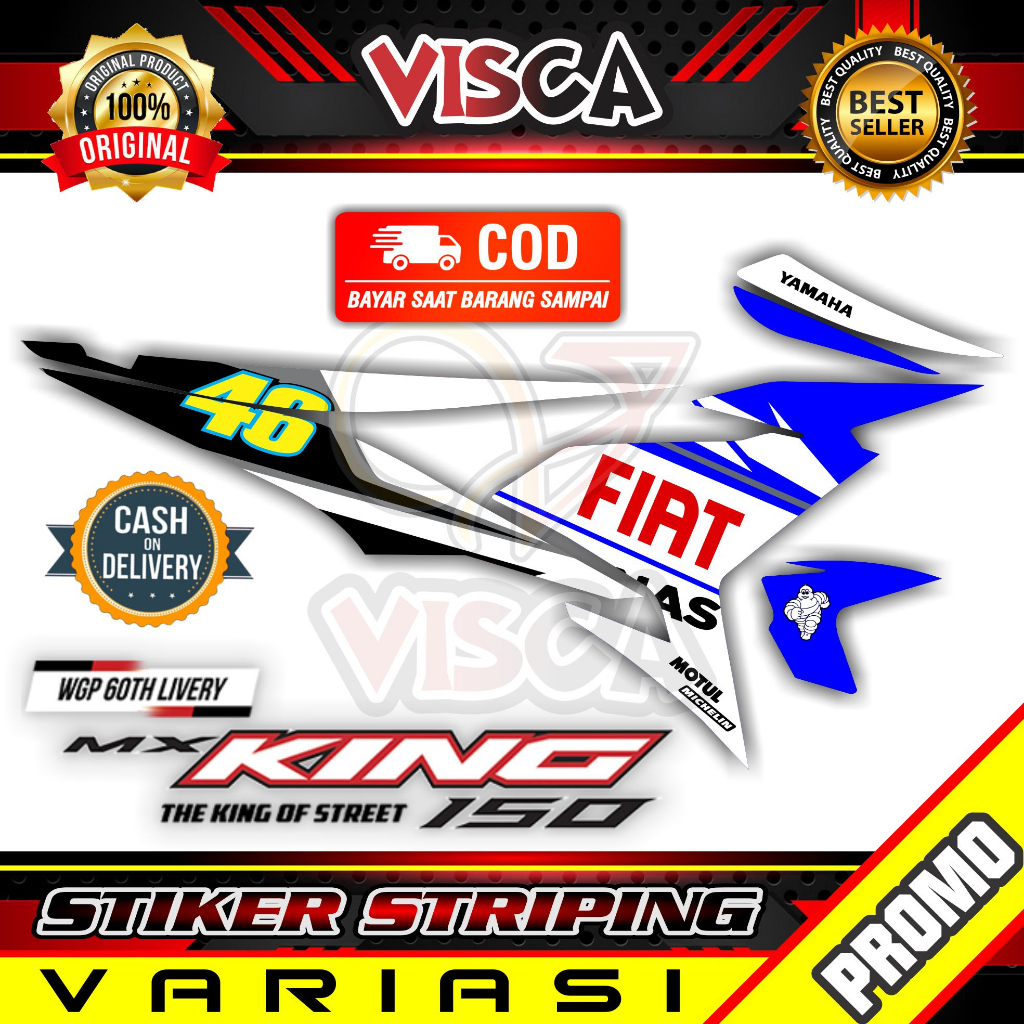 Stiker Striping MX King Variasi Fiat