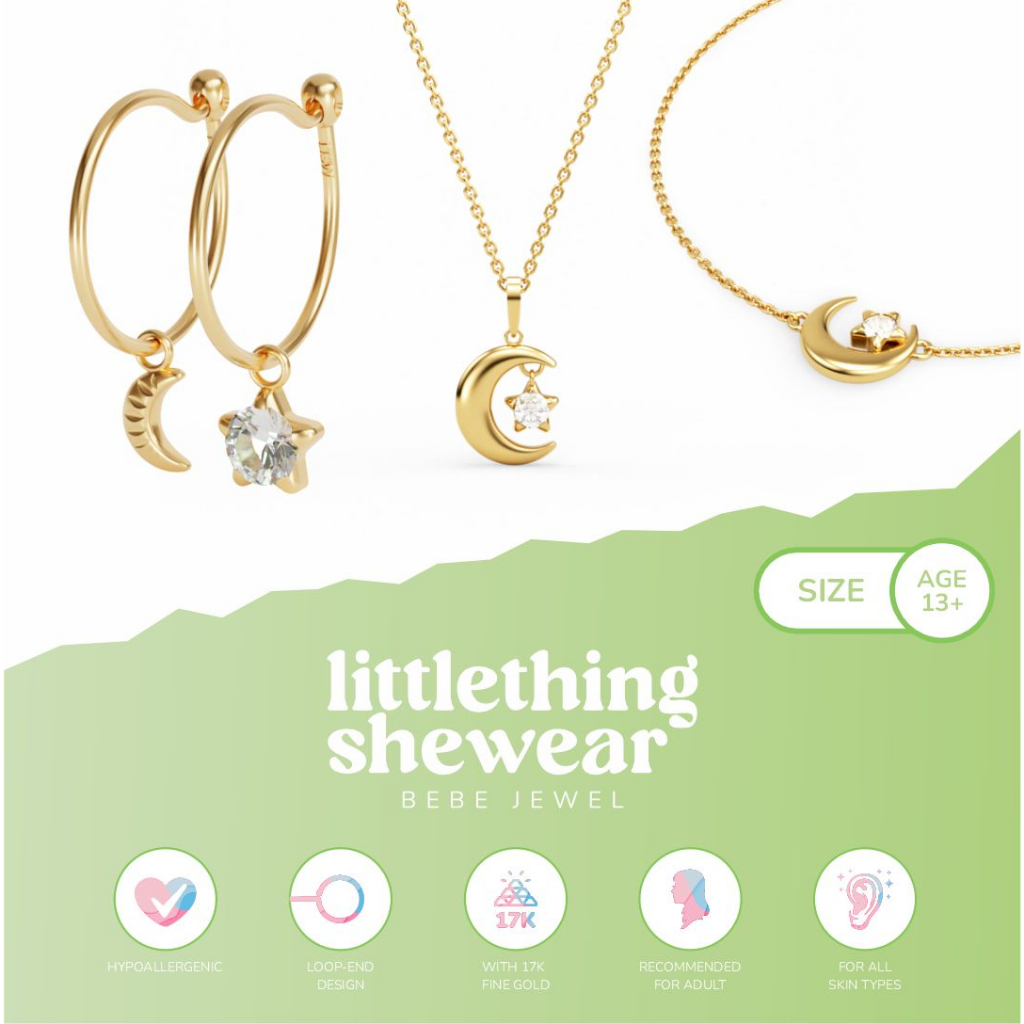 Set Perhiasan Littlethingshewear Najma Series (Anting, Gelang, Kalung Dewasa)