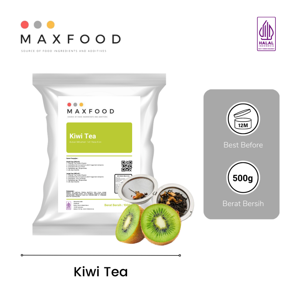 

Kiwi Tea/ Bubuk Minuman Teh Rasa Kiwi / Teh Kiwi 500 GR