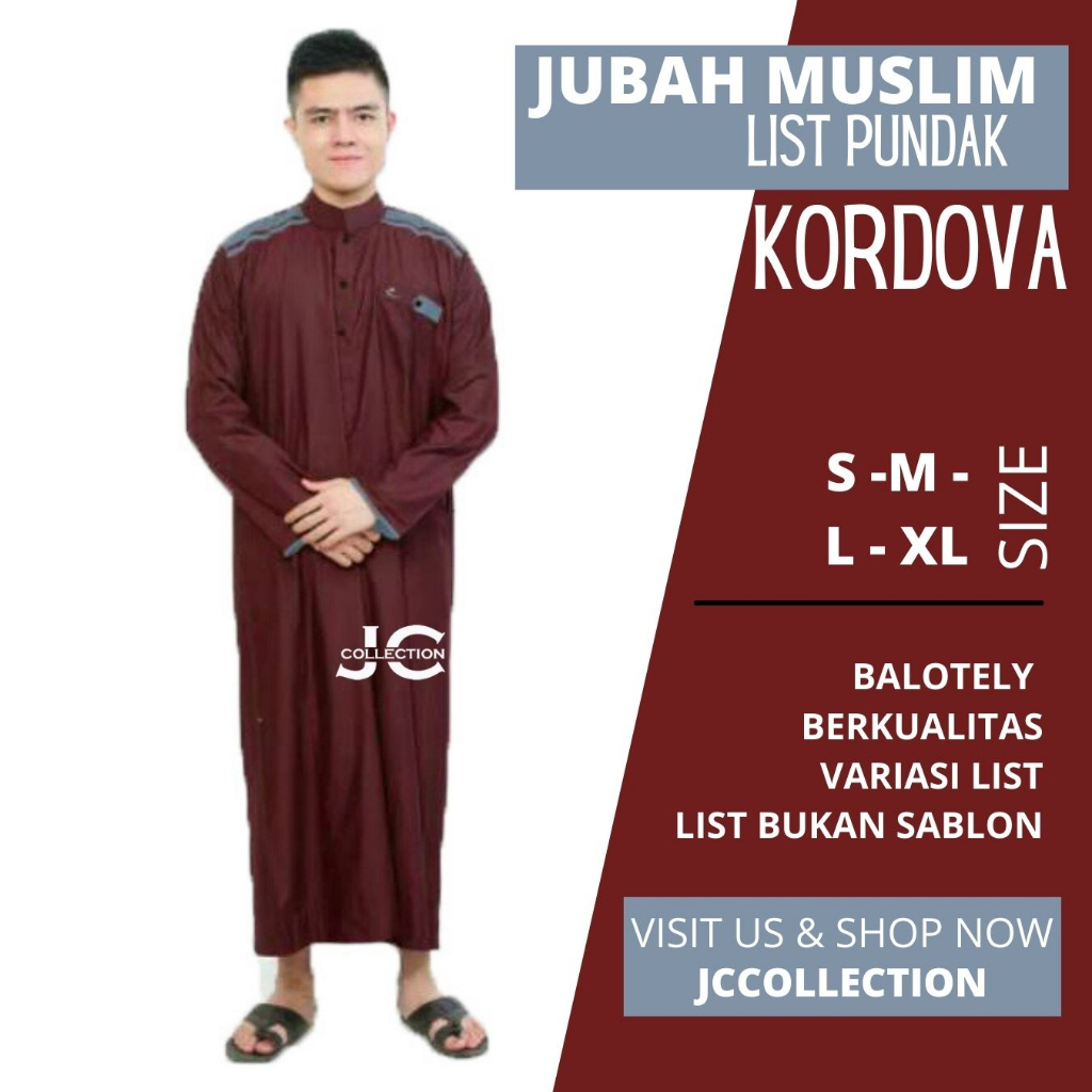 Jubah Muslim Kordova Variasi List Pundak - JCCollections