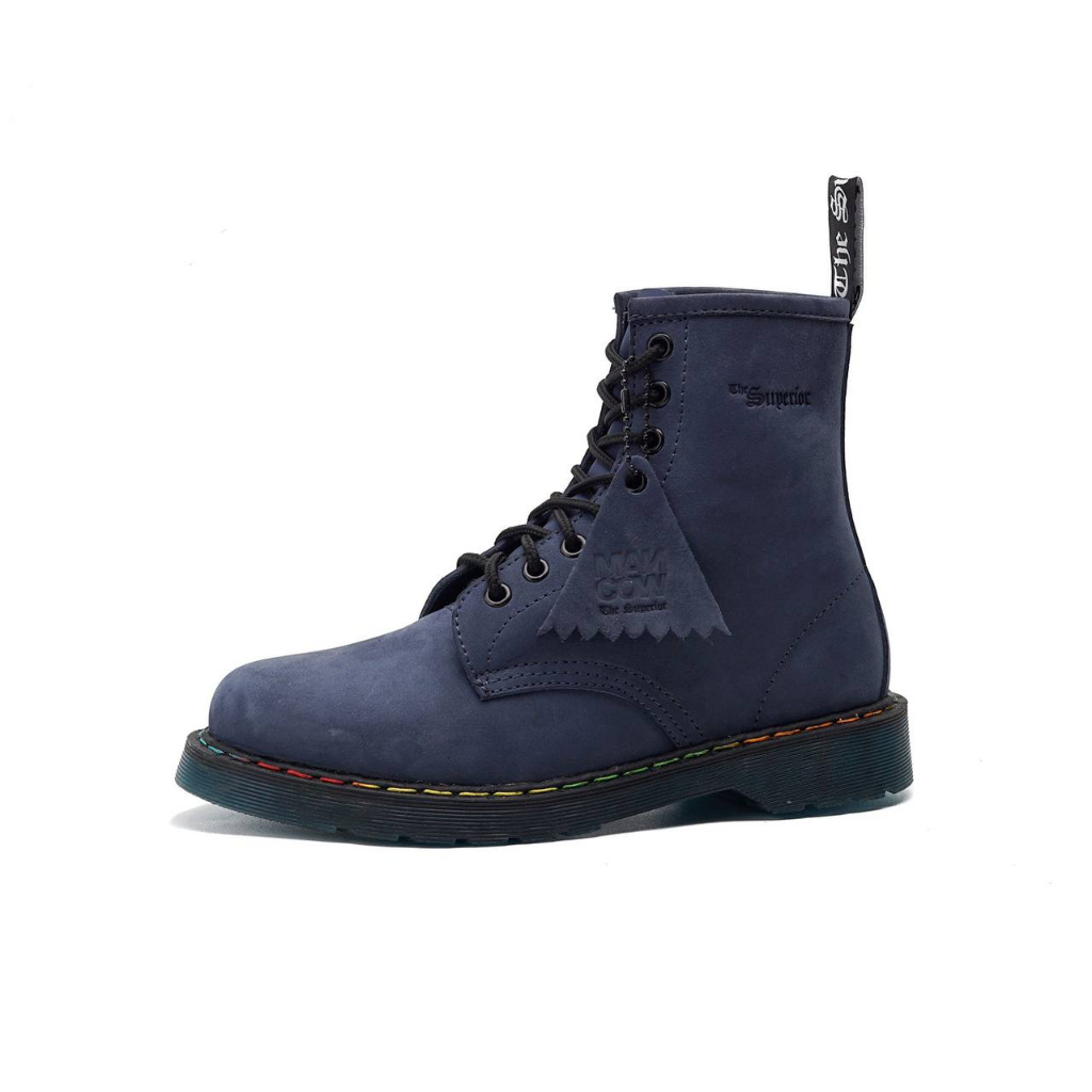 MANCOW x HOAX High Boots Crazy Horse Navy Sepatu Formal Pria Wanita Original Kulit Asli