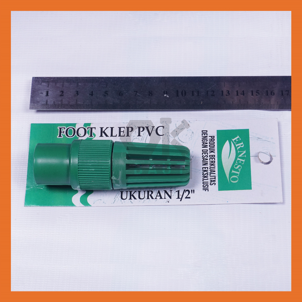 ERNESTO FOOTKLEP PVC 1/2" HIJAU Foot Klep Plastik Tusen Klep 1/2 inch