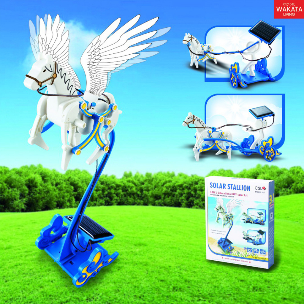 Mainan Edukasi DIY Solar Robot Kit Toy untuk Anak Laki SD - Solar Stallion 3 In 1 Tenaga Surya