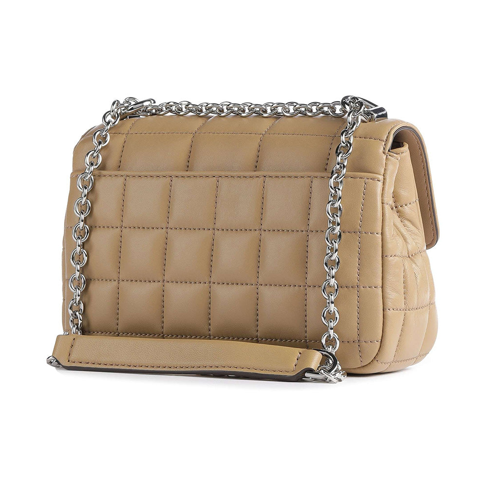 MK Soho Small Quilted Leather Shoulder Bag Camel Shw (21 x 13)
