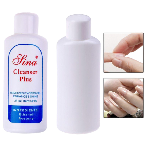 Pretty SINA CLEANSER PLUS / SINA REMOVER ISI 60ml-1000ml/ Nail Gel Polish Remover /Cleanplus/Pembersih Kuas Polygel