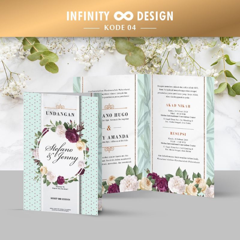 POLYBEST CUSTOM UNDANGAN KODE 04 / UNDANGAN PERNIKAHAN MEWAH TEBAL