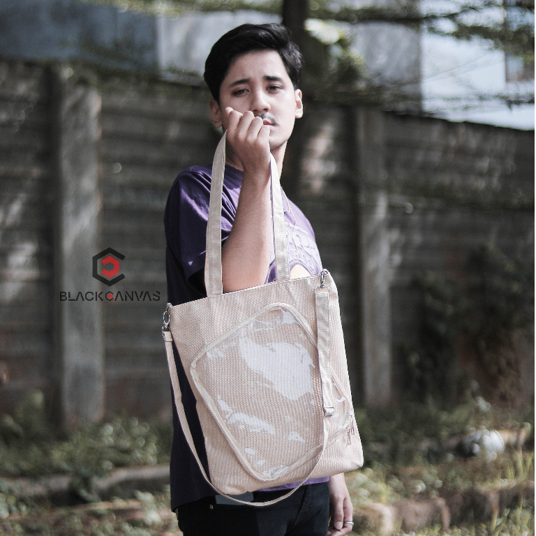 Tas Selempang + Tote Bag Transparan HARANA.id Canvas Premium 100% Cotton