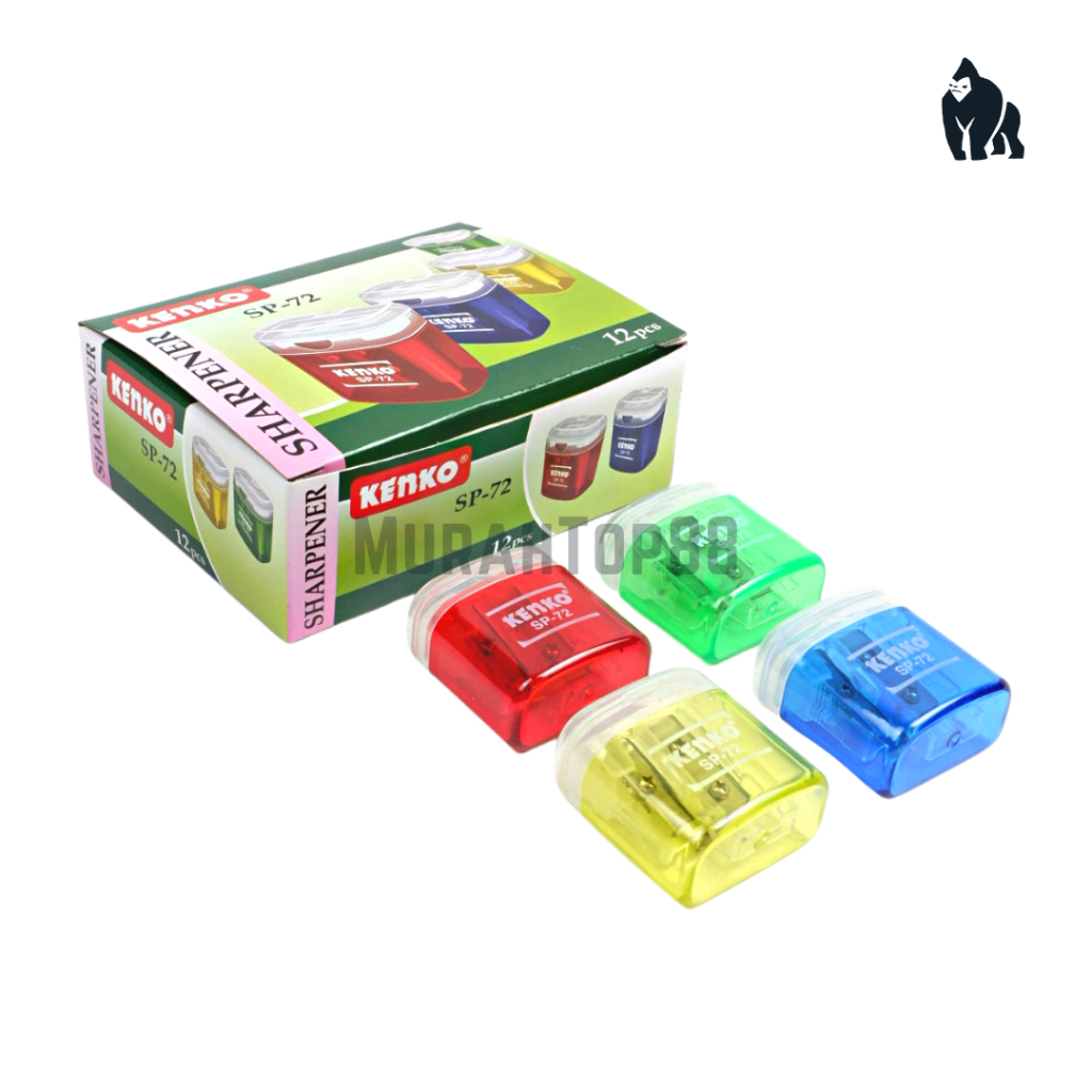 

Serutan Tabung Kenko SP-72 Besar 2 Lubang / Pencil Sharpener Warna Warni Dengan Tutup / Rautan Pensil + Wadah Tempat Sampah [PER PCS]