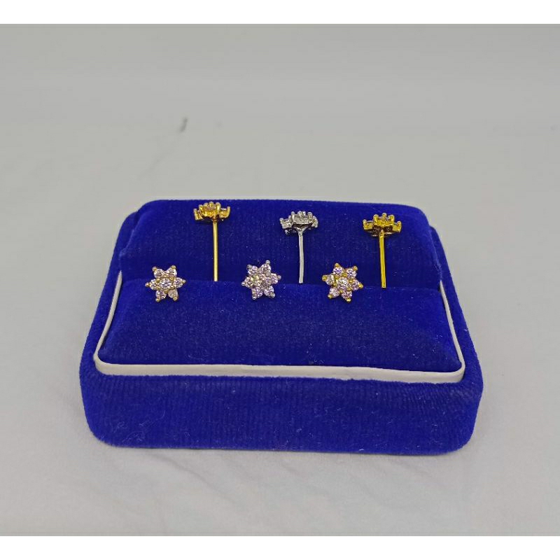 giwang bunga mp/perak asli silver 925 lapis emas/perhiasan fashion wanita terbaru