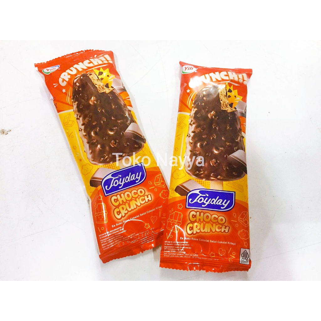 

Es Krim Joyday Choco Crunch - Es Susu Rasa Cokelat Salut Coklat Krispi