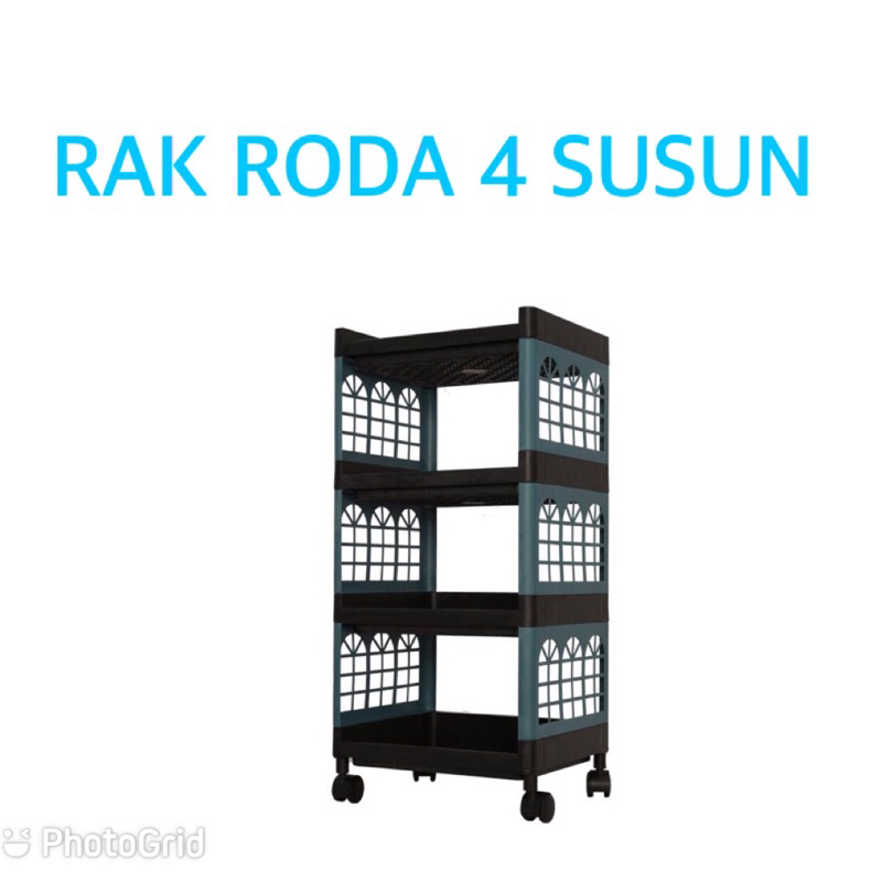 RAK KOTAK SERBAGUNA + RODA  - Rak Multifungsi / Rak Portable Kokoh