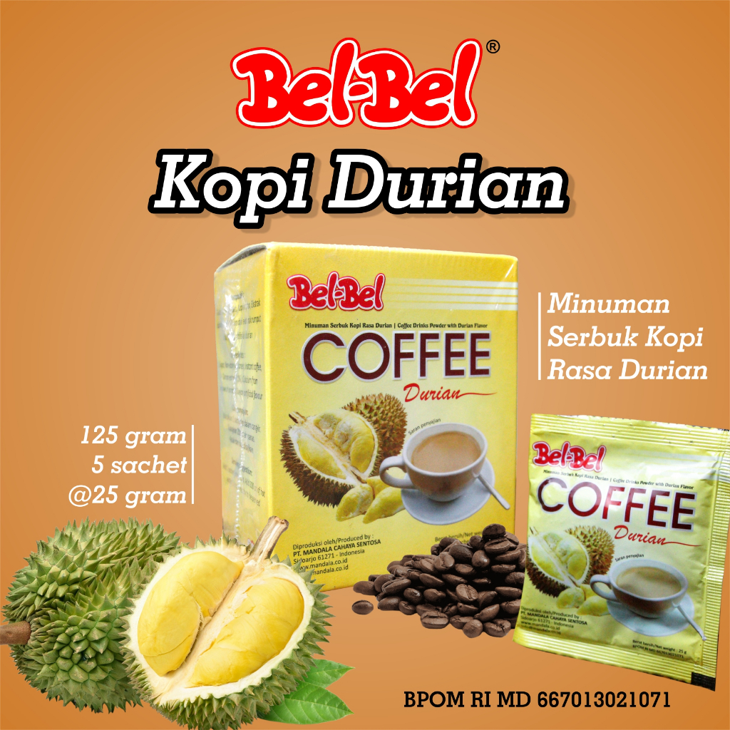 

Kopi Durian 5 Sachet | 125 Gr | BPOM