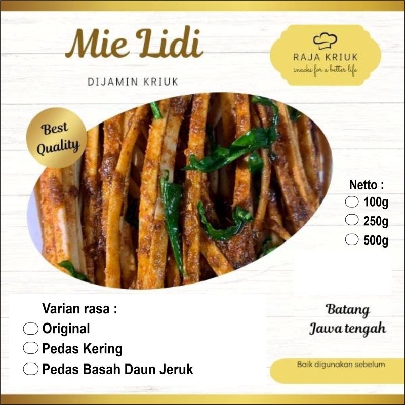 

Mie Lidi gepeng netto 100g, 250g