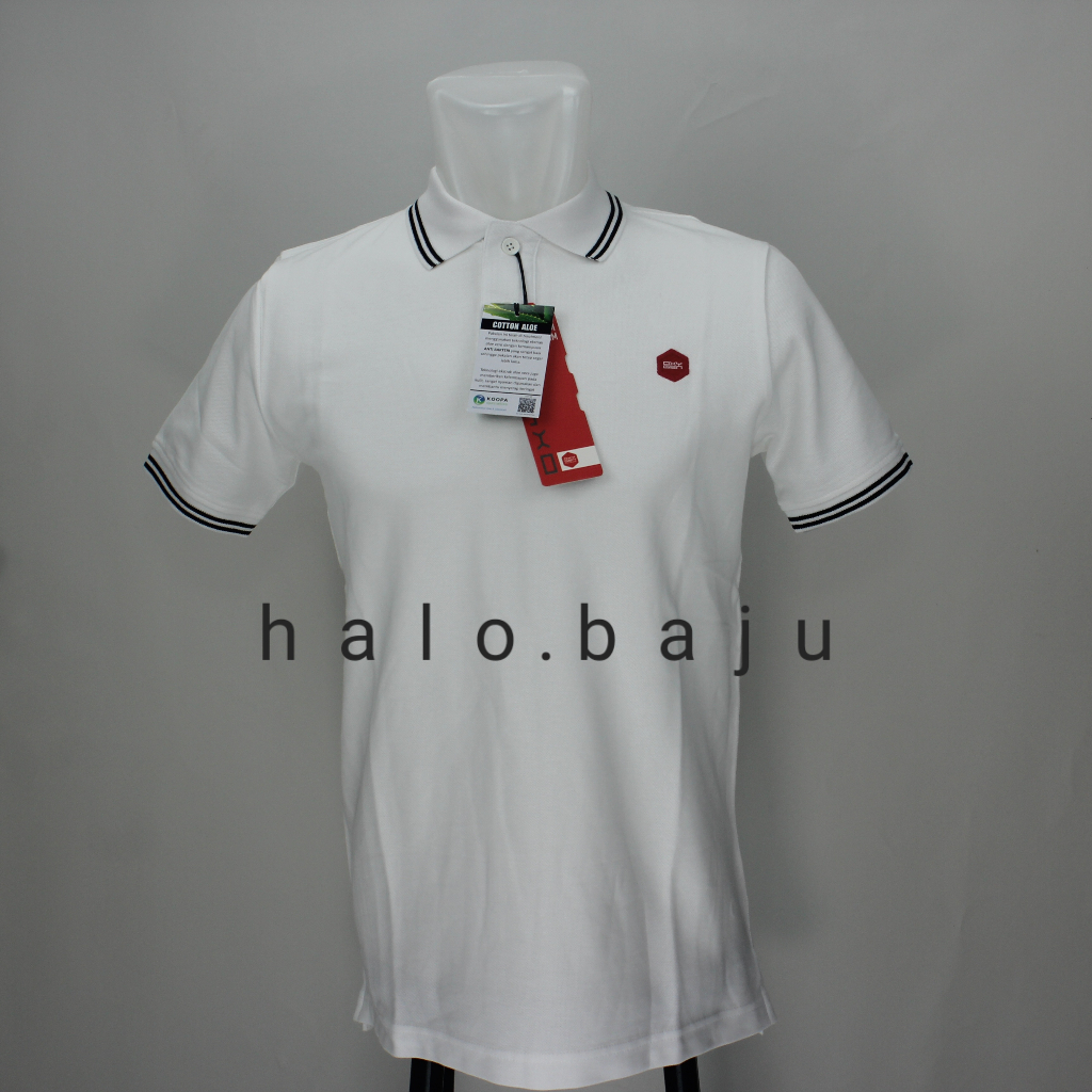 OXYGEN DENIM (107-231221) Kaos Kerah Oxygen -  Core Polo Shirt Tipping 2 - White