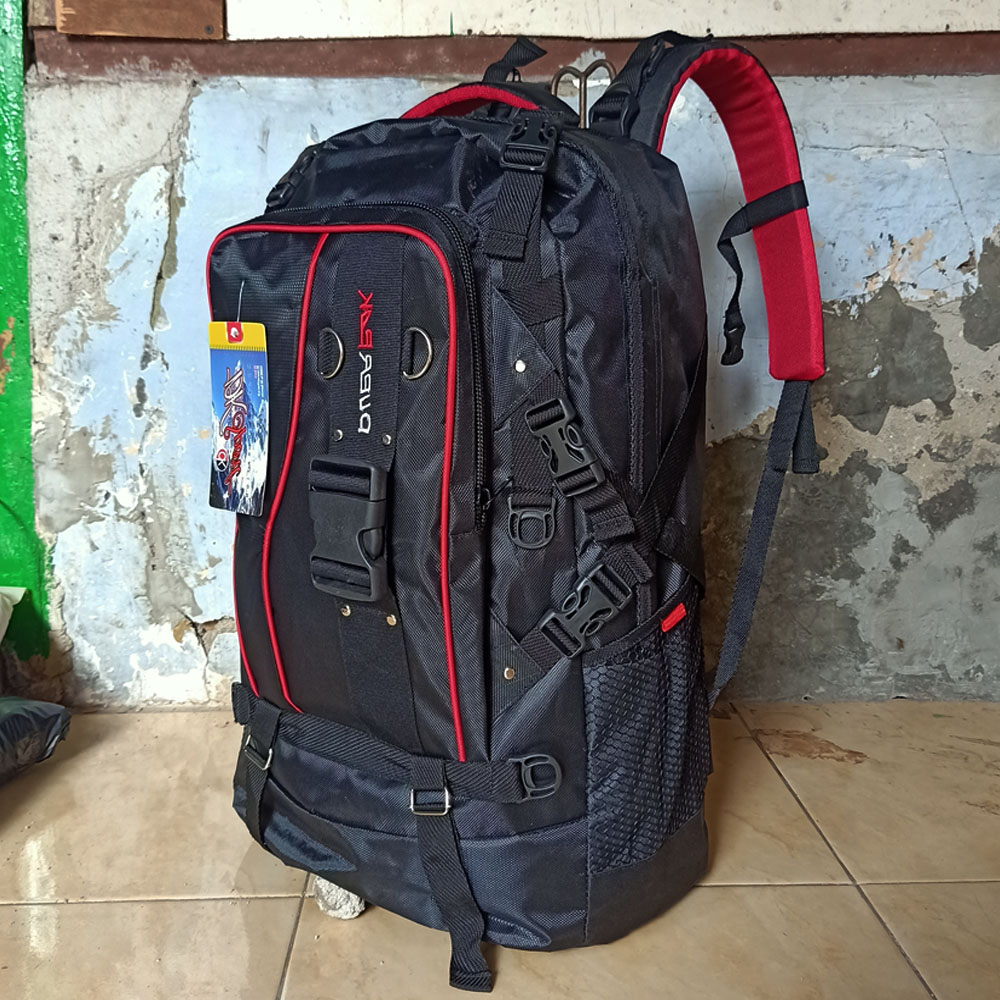 Ransel Jumbo Tas Ransel Pakaian Pria Wanita Tas Mudik 60L Original Duerpack AO2 BLACK