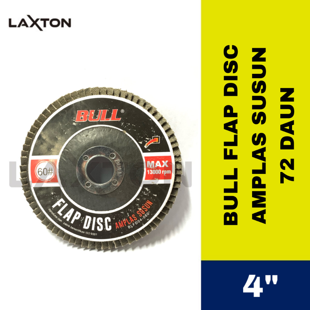 Bull Flap Disc Amplas Susun 4&quot; 72 Daun