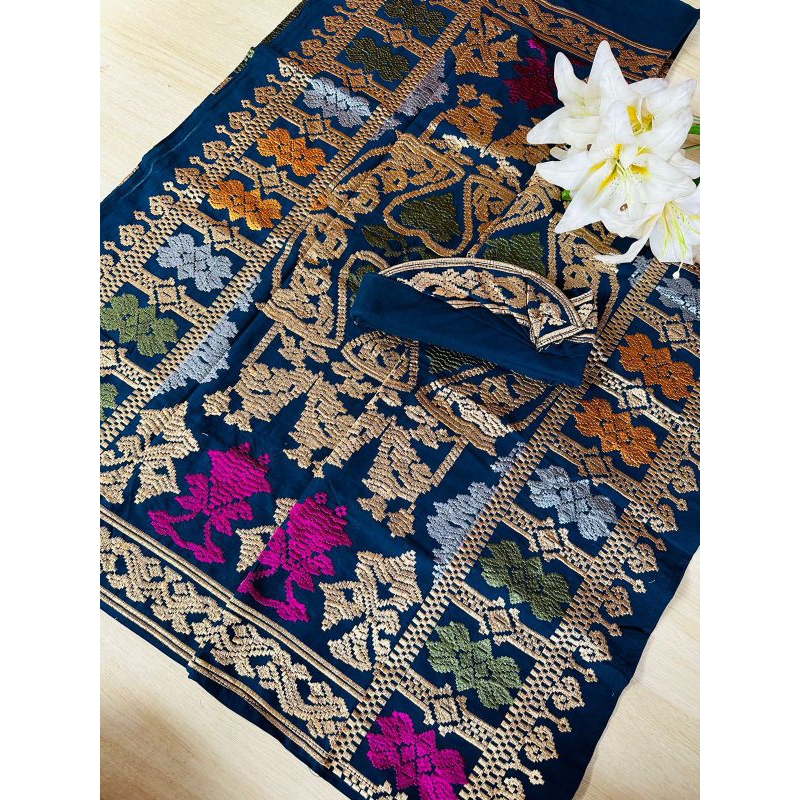 SET COUPLE SONGKET BORDIR PREMIUM LEMBARAN/ SET COUPLE BALI BAGUS MURAH/ KAMEN SAPUT UDENG