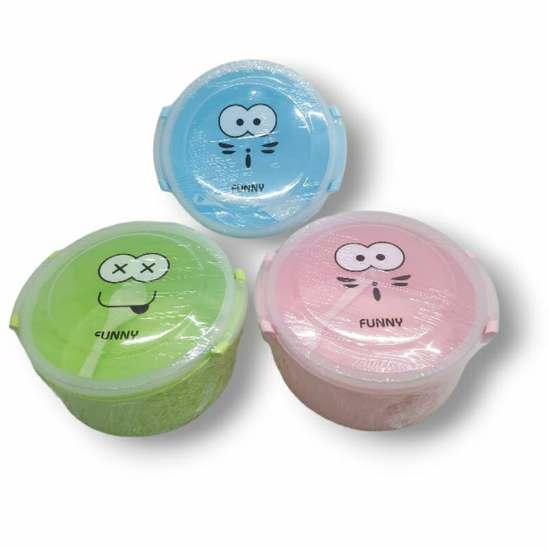 Tempat bekal makanan - MQ353 - lunchbox tempat makan set bulat