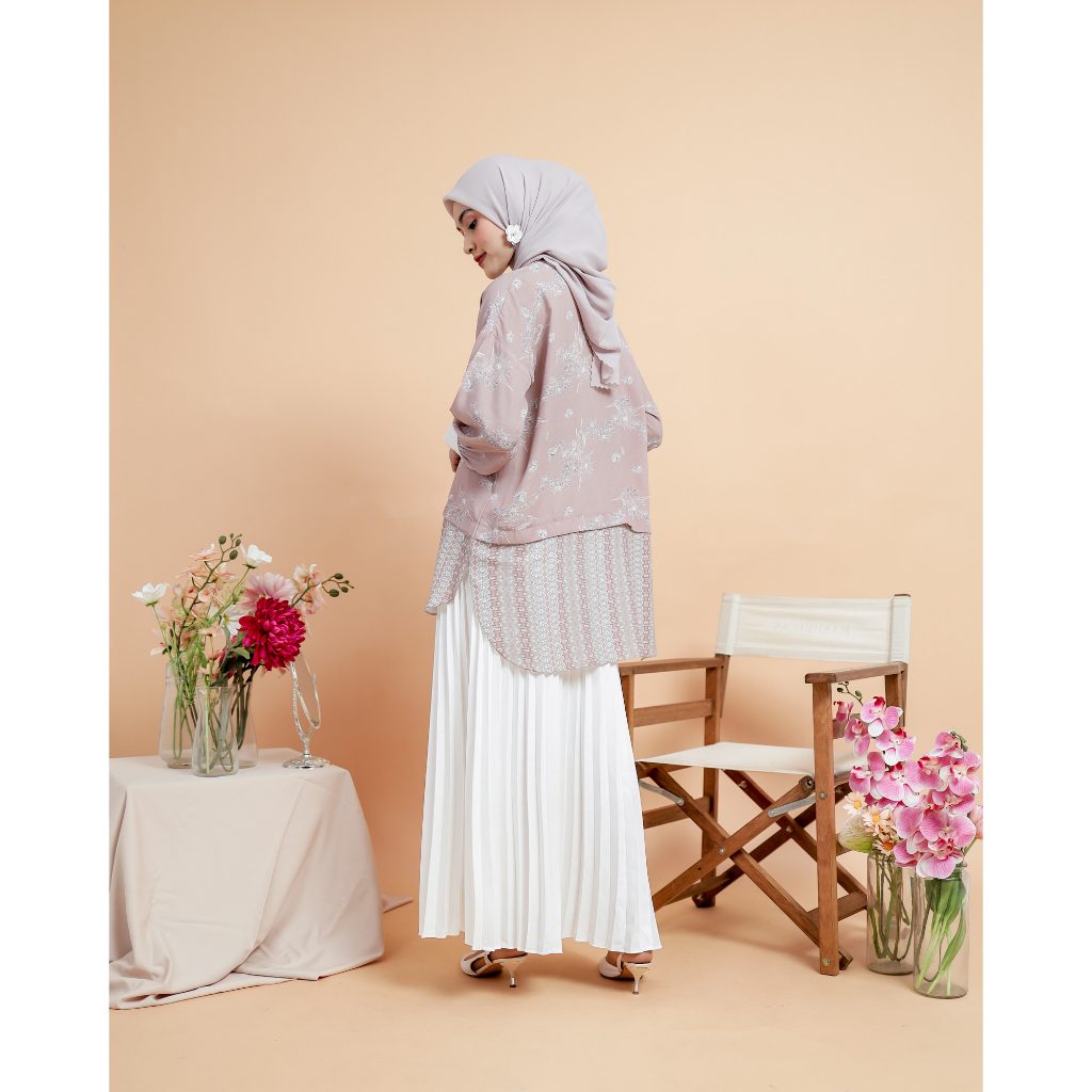 Langkar Top - 3 Warna | Zysku Xena | Atasan Kemeja Print