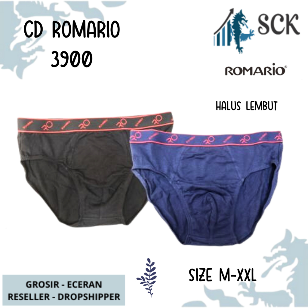 [ISI 2] CD Pria ROMARIO 3900 Bahan Katun Premium / Celana Dalam Pria Boxer