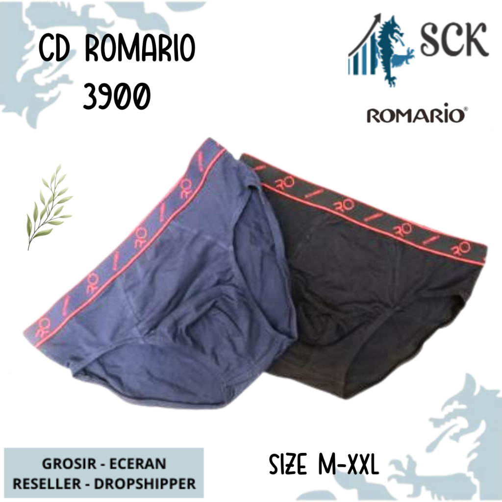 [ISI 2] CD Pria ROMARIO 3900 Bahan Katun Premium / Celana Dalam Pria Boxer