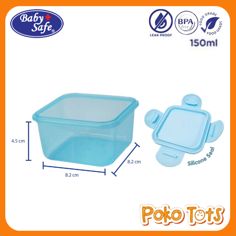 Baby Safe Food Container 150ml Isi 3pcs FC003 Tempat Makan Bayi Wadah MPASI WHS